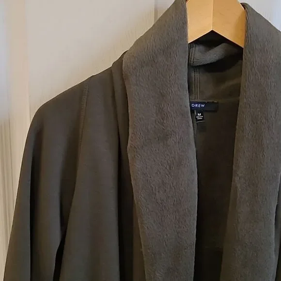 Anthropologie Morrison Draped Fleece Cardigan By DREW Olive Green -Medium - NWOT - Picture 7 of 7